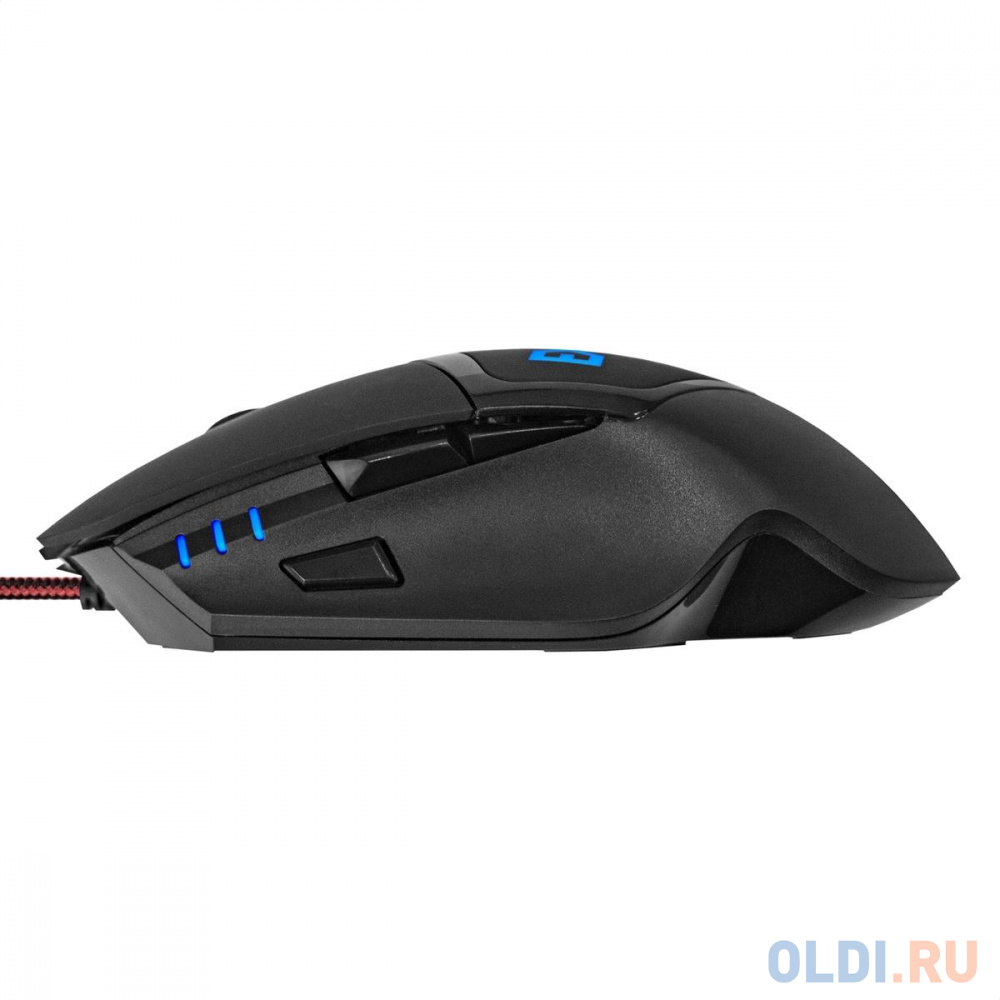 Мышь ExeGate Gaming Standard Laser GML-794 (USB, лазерная, 800/1600/2400/3200dpi, 8 кнопок и колесо прокрутки, длина кабеля 1,5м, черная, Color Box)