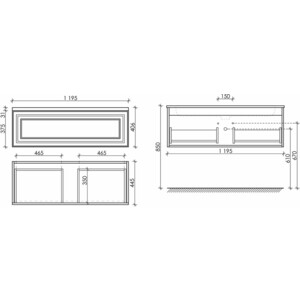 Тумба с раковиной Sancos Very 120х45 Bianco (VR120W, CN7016)