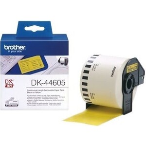 Лента Brother DK-44605 желтая бумажная, 62 мм x 30,48 м (DK44605)