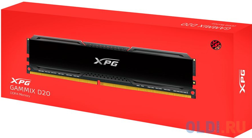 16GB ADATA DDR4 3600 DIMM XPG Gammix D20 AX4U360016G18I-CBK20 Non-ECC, CL18, 1.35V,  RTL (934642)