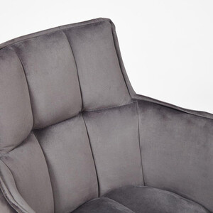 Кресло TetChair Saskia (mod. 8283) металл/ткань серый (G-062-40)/ черный