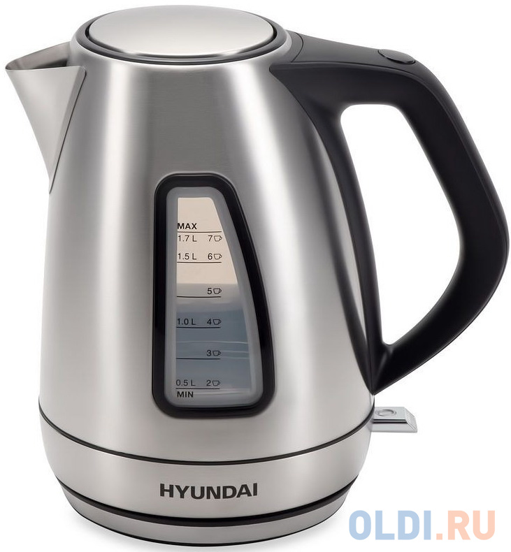 Чайник электрический Hyundai HYK-S3609 2000 Вт серебристый 1.7 л металл