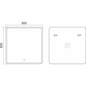 Зеркало Emmy Гретта Стандарт 80х80 LED подсветка (250552)