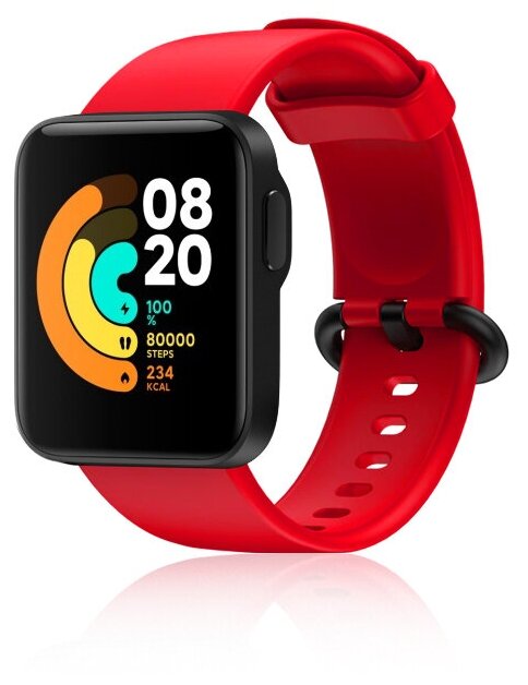 Ремешок DF для Redmi Watch 2 / 2 Lite Silicone Red xiClassicband-07