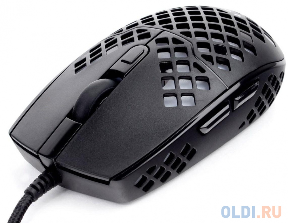 Gembird MG-760 черный USB {Мышь игровая, 3200DPI, 6кн, подсветка, 1,8 м. кабель в тк.опл.} [MG-760]
