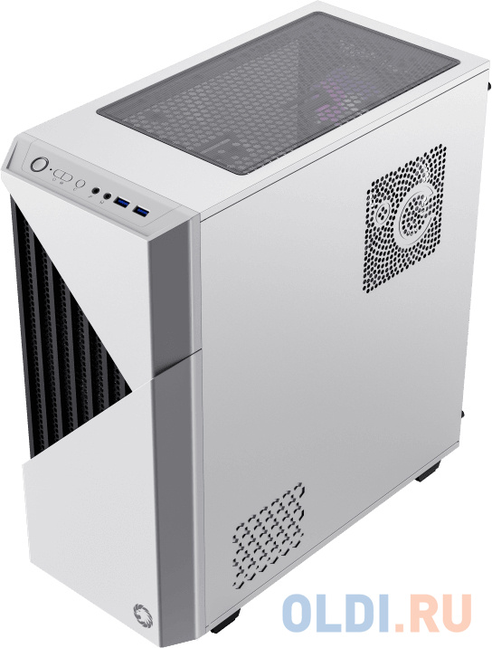 Компьютерный корпус, без блока питания ATX/ Gamemax Contac COC WB ATX case, black/white, w/o PSU, w/2xUSB3.0, w/1x14cm ARGB front fan(GMX-FN14-Rainbow