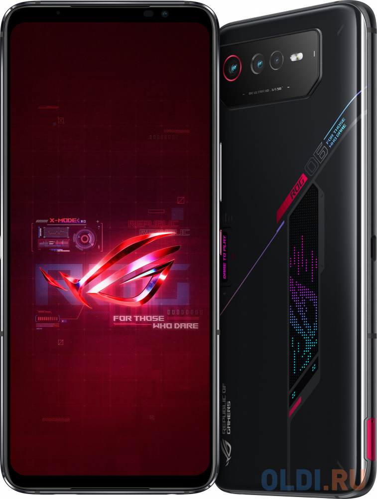 Смартфон Asus AI2203-4E034HK ROG 6 256Gb 12Gb серый моноблок 3G 4G 6.78" 1080x2448 Android 13 50Mpix 802.11 a/b/g/n/ac/ax/be NFC GPS GSM900/1800