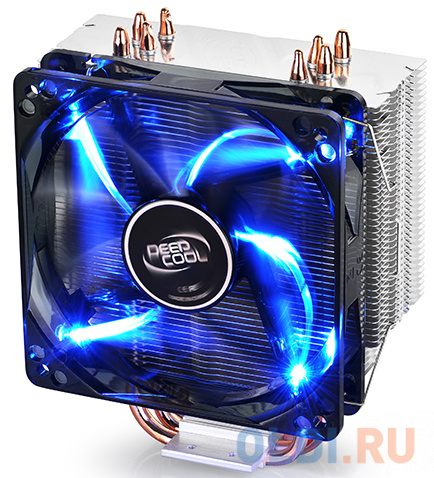 Кулер для процессора Deepcool GAMMAXX 400 BLUE BASIC Soc-FM2+/AM2+/AM3+/AM4/1150/1151/1155/ 4-pin 18-30dB Al+Cu 150W 640gr LED Ret