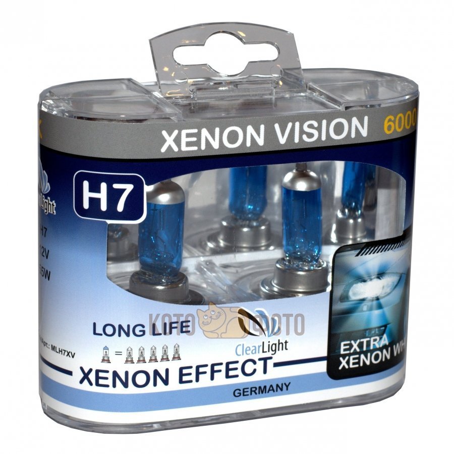 Комплект ламп Clearlight H7 12V-55W XenonVision (2 шт.) MLH7XV