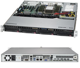 Серверная платформа SuperMicro 5019P-MT, 1xSocket3647, 8xDDR4, 4x3.5 HDD HS, 2x10GLAN, IPMI, 1x350W, 1U (SYS-5019P-MT)