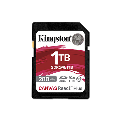 Карта памяти 1000Gb SDXC Kingston Canvas React Plus Class 10 UHS-II U3 V60 (SDR2V6/1TB) в Москвe