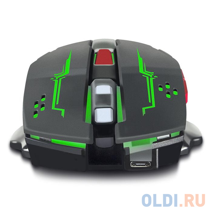 Игровая беспроводная мышь SVEN RX-G930W чёрная (2.4 Ггц, 6 кнопок, 1600 dpi, USB, Soft Touch, RGB подсветка) в Москвe