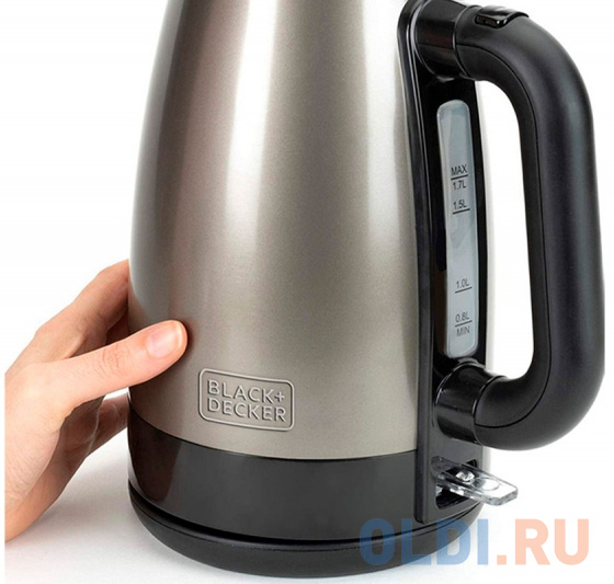 Чайник электрический Black+Decker BXKE2201E 2200 Вт серый 1.7 л металл/пластик в Москвe