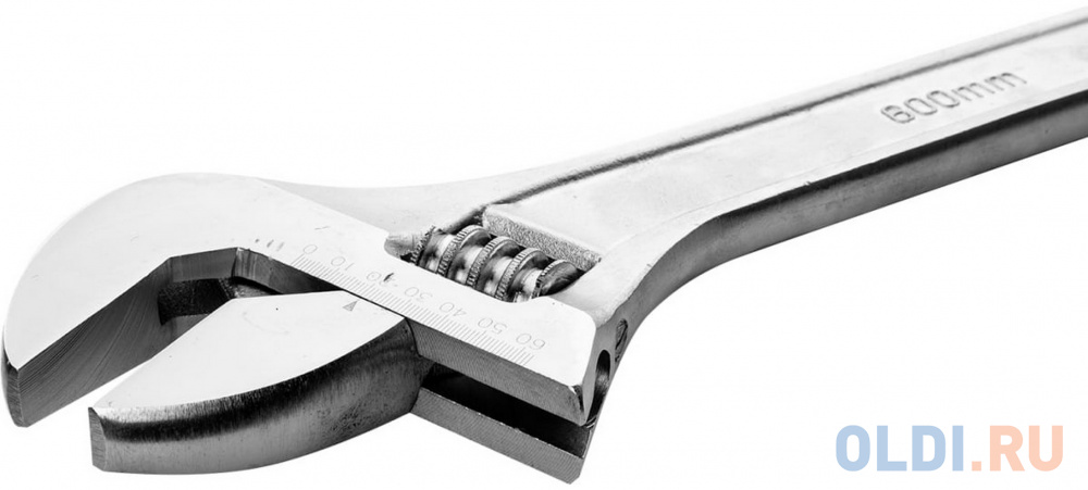 Разводной ключ Deli DL024A 24&quot; Длина: 600 мм. Регулируемый размер зажима: 0-62 мм. Кованая специальная инструментальная сталь. Хромированная
