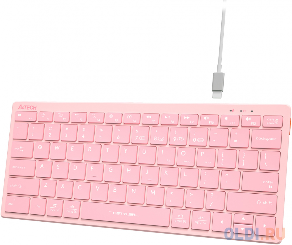 Клавиатура A4TECH Fstyler FBX51C Pink Радио Bluetooth