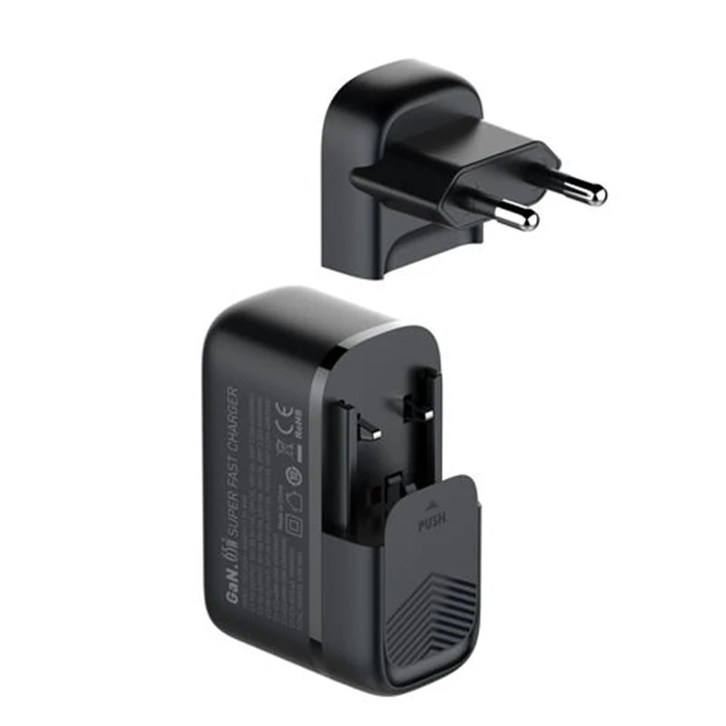 Зарядное устройство Ldnio Q367 3xUSB-C 3.3-20V 65W + кабель PD Black LD_C3474