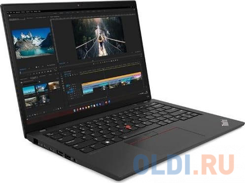 Ноутбук Lenovo ThinkPad T14 G4 Core i7 1360P 16Gb SSD512Gb NVIDIA GeForce MX550 4Gb 14" IPS WUXGA (1920x1200) noOS black WiFi BT Cam (21HEA02700-