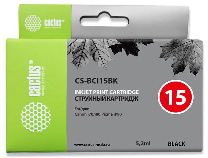 Картридж Cactus CS-BCI15BK черный