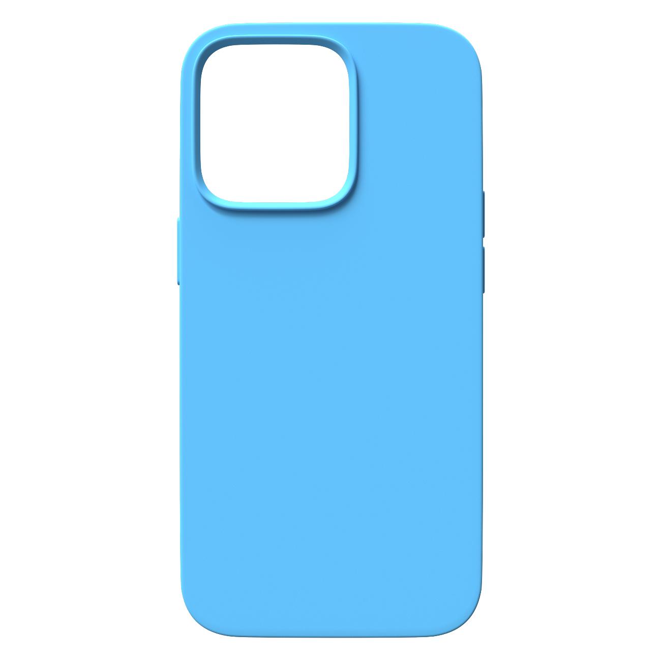 Чехол силиконовый Red Line для iPhone 14, с микрофиброй, Blue Jay