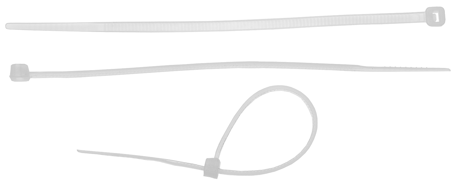 Стяжка ЗУБР КС-Б2, 4.8мм x 400мм, 25шт., нейлон, белый (4-309017-48-400)