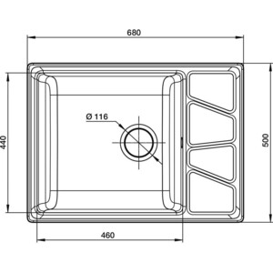 Кухонная мойка GranFest Vertex GF-V-680L топаз в Москвe