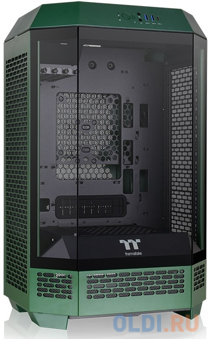 Корпус Thermaltake The Tower 300 Racing Green зеленый без БП miniITX 7x120mm 5x140mm 2xUSB3.0 audio bott PSU в Москвe