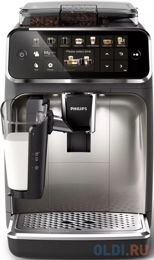 Кофемашина Philips/ 1850Вт, 15бар, 1.8 л, Латте, цвет: Светло-серый