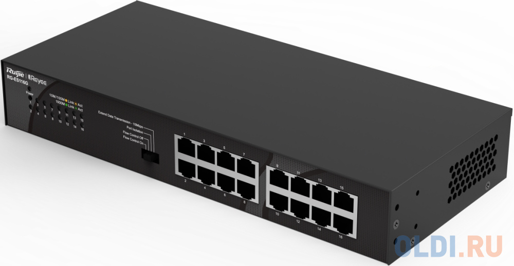 Ruijie Reyee 16-Port 10/100/1000 Mbps Desktop SwitchPORT:16 10/100/1000 Mbps RJ45 PortsDesktop Steel Case в Москвe