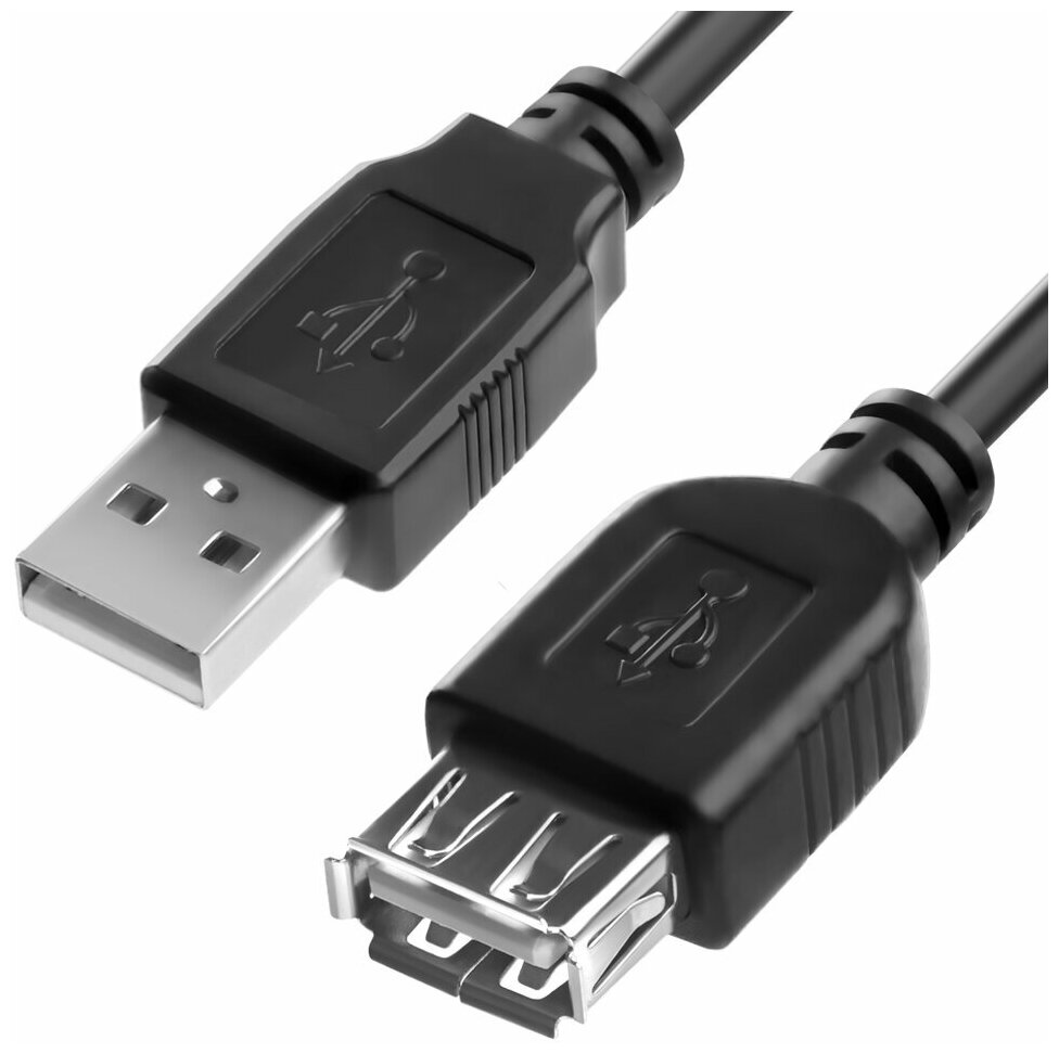 Кабель-удлинитель USB 2.0 A(f)-USB 2.0 A(m), 1.8 м, черный, 4PH R90038 (4PH-R90038)