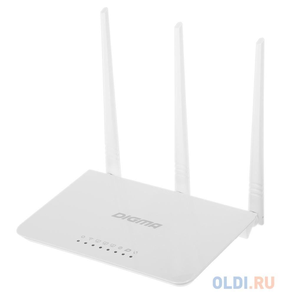 Wi-Fi роутер Digma DWR-N302,  N300,  белый