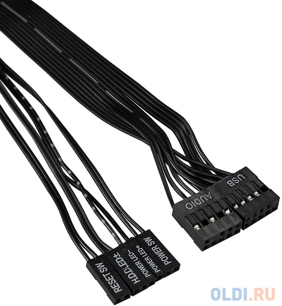 Корпус Miditower ExeGate CP-601-CP350 (ATX, БП CP350 с вент. 8см, 2*USB, аудио, черный)