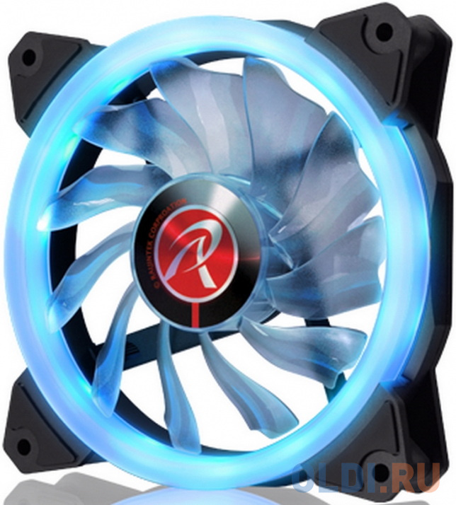 IRIS 12 BLUE 0R400041(Singel LED fan, 1pcs/pack), 12025 LED PWM fan, O-type LED brings visible color &amp;amp; brightness, Anti-vibration rubber pads