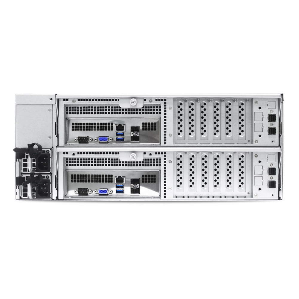 Серверная платформа AIC HA401-VG, 2xSocket3647, 12xDDR4, 24x3.5 HDD HS + 2x2.5 HS, 1xM.2-PCI-E/SATA, Broadcom 3008, 2x10G SFP+, IPMI, Redundant 2x1300 Вт, 4U (XP1-A401VG02)