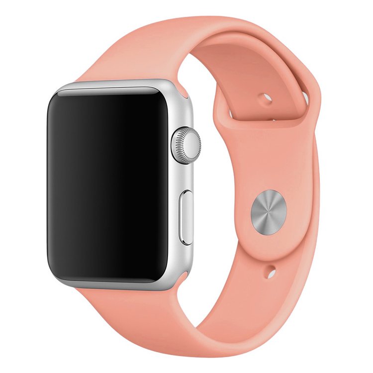 Ремешок Sport Band для Apple Watch, S, силикон, светло-оранжевый (107220)