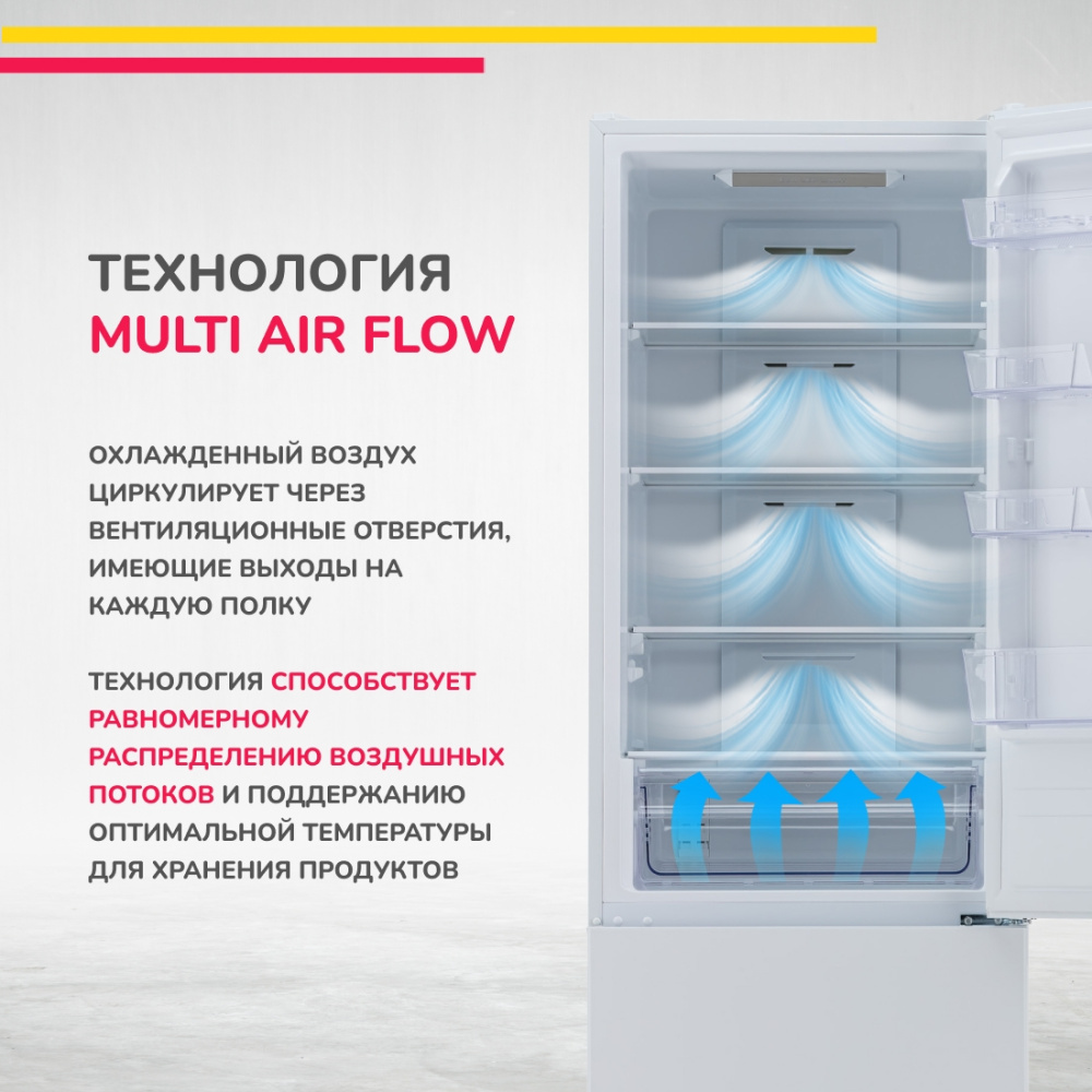 Холодильник Simfer RDW47101, No Frost, двухкамерный, 302 л в Москвe