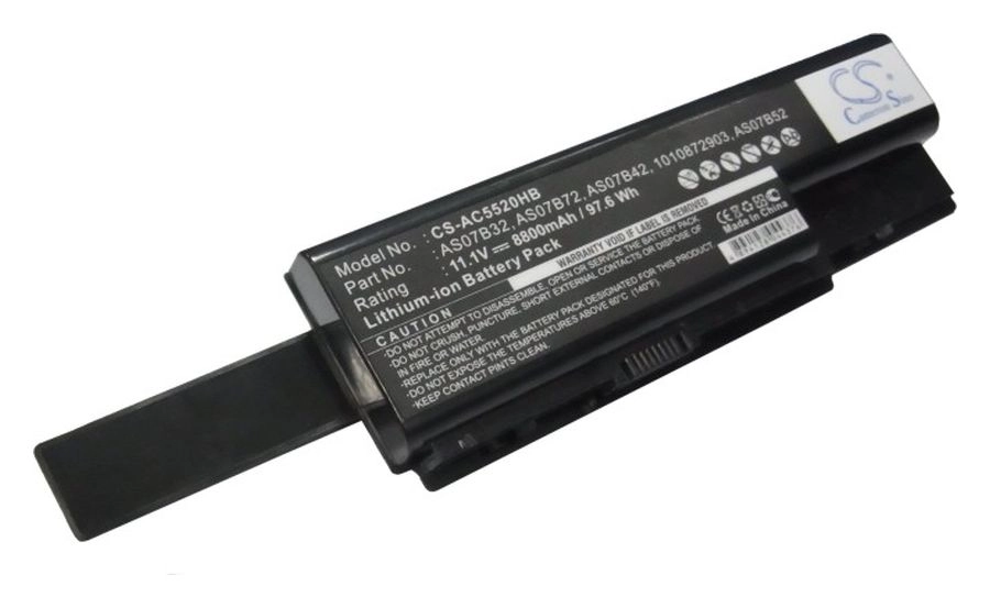 Аккумуляторная батарея CameronSino CS-AC5520HB для Acer Aspire 5520, 5720, 7520 series, 11.1V, 8800mAh, черный