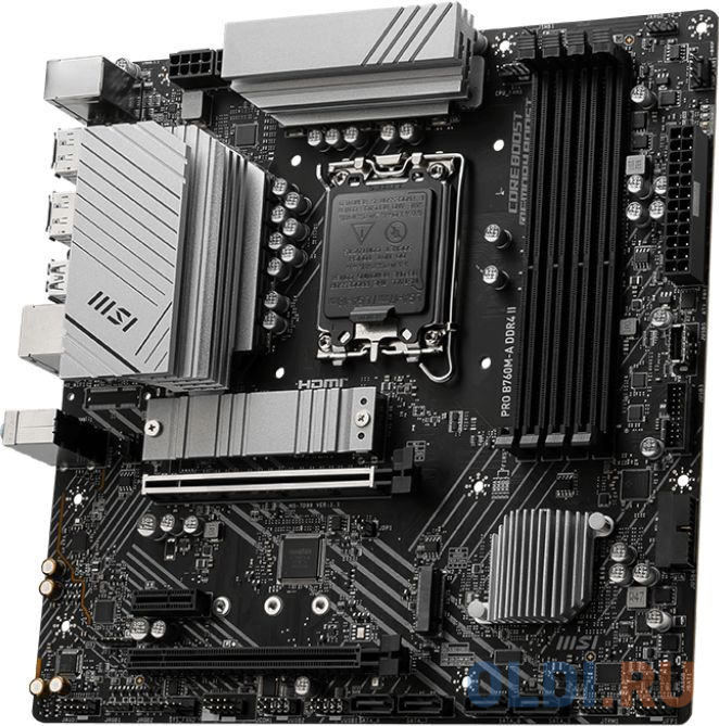 Материнская плата MSI PRO B760M-A DDR4 II Soc-1700 Intel B760 4xDDR4 mATX AC`97 8ch(7.1) 2.5Gg+HDMI+DP