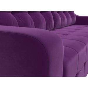Прямой диван Лига Диванов Лиссабон микровельвет фиолетовый