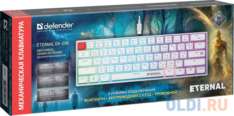 Клавиатура Defender ETERNAL White Bluetooth