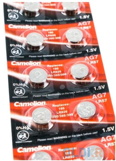 Camelion G 7  BL-10 Mercury Free (AG7-BP10(0%Hg), 395A/LR927/195 батарейка для часов)  (10 шт. в уп-ке)