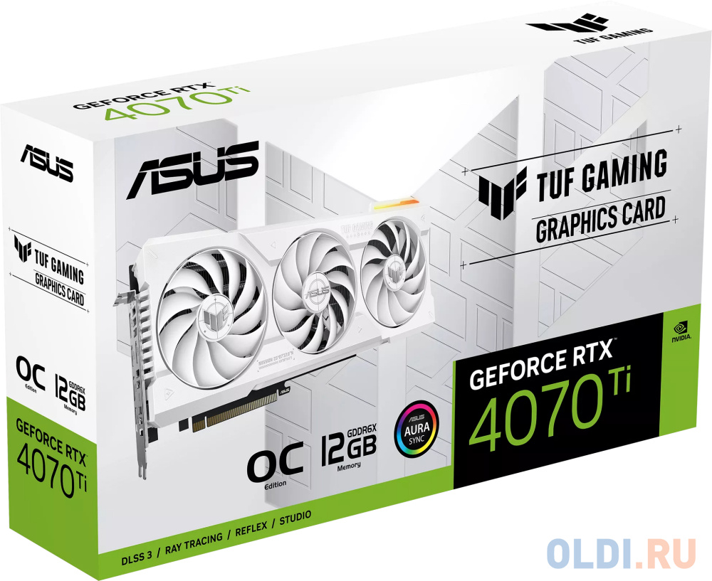 ASUS TUF-RTX4070TI-O12G-WHITE-GAMING//RTX4070TI  HDMI*2 DP*3 12G D6X; 90YV0IJ2-M0NA00