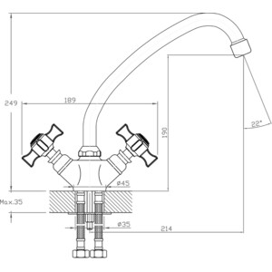 Смеситель для кухни Mixline ML30-03 хром (4610211001152)