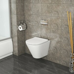 Комплект унитаза Grossman GR-4477 Grohe Rapid SL тонкий микролифт, белый, клавиша хром