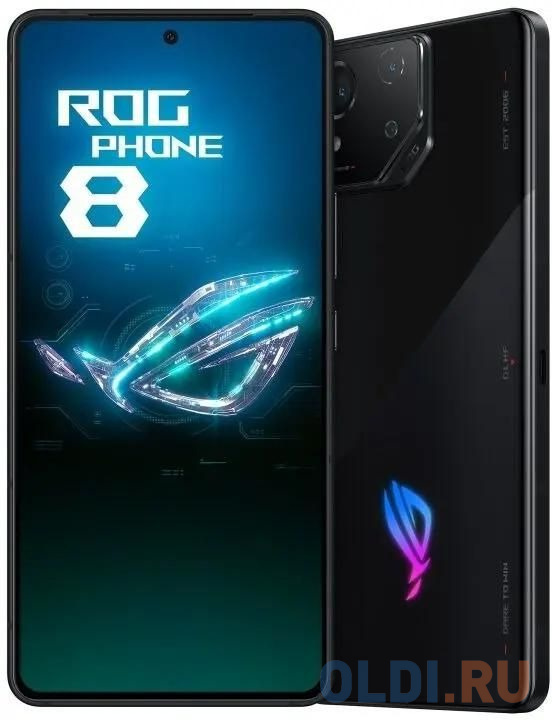 Смартфон Asus AI2401_A ROG Phone 8 256Gb 12Gb черный моноблок 3G 4G 2Sim 6.78" 1080x2400 Android 14 50Mpix 802.11 a/b/g/n/ac/ax/be NFC GPS GSM900 в Москвe