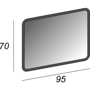 Зеркало Cezares 95 с подсветкой (44993)