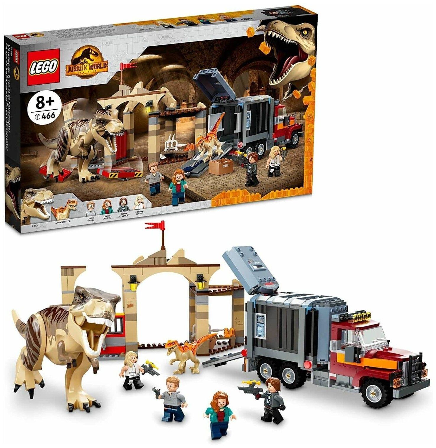 Конструктор LEGO Jurassic World "Побег атроцираптора и тираннозавра" 76948 в Москвe