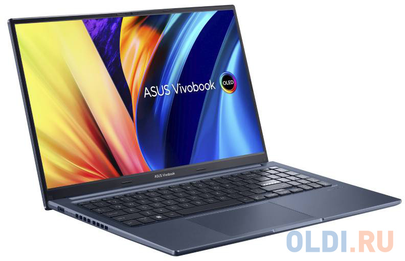 Ноутбук Asus VivoBook X1503ZA-L1303 Core i5 12500H 8Gb SSD512Gb Intel Iris Xe graphics 15.6" OLED FHD (1920x1080) noOS blue WiFi BT Cam (90NB0WY1