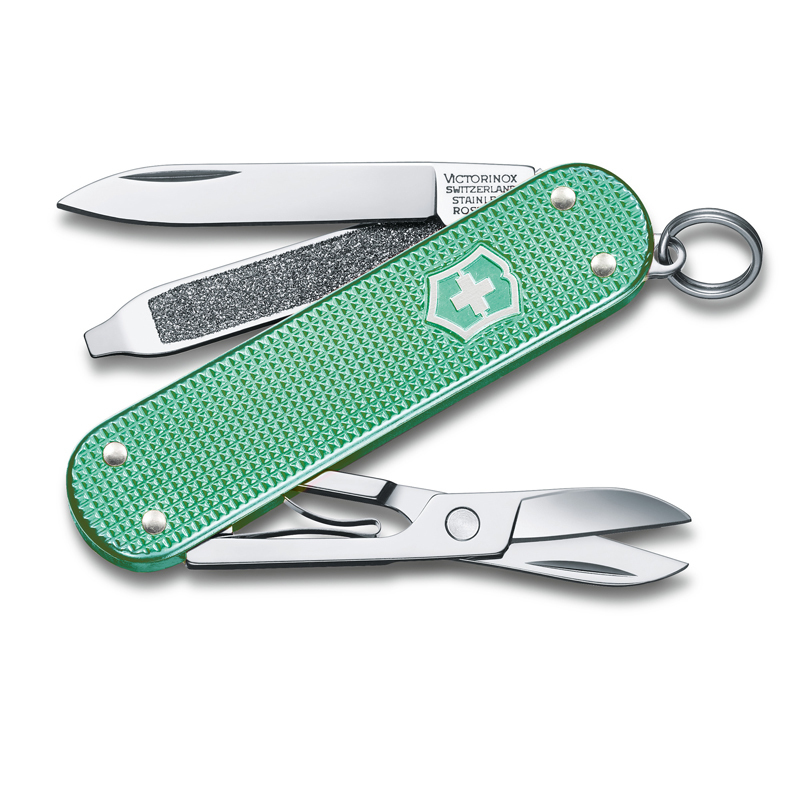 Нож-брелок Victorinox Classic SD Alox Colors, 58 мм, 5 функций, "Minty Mint"