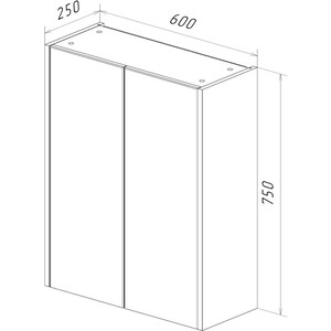 Шкаф Lemark Combi 60х75 белый глянец (LM03C60SH)