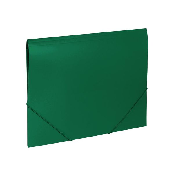 Папка на резинках BRAUBERG Office, зеленая, до 300 листов, 500 мкм, 227710, (10 шт.)